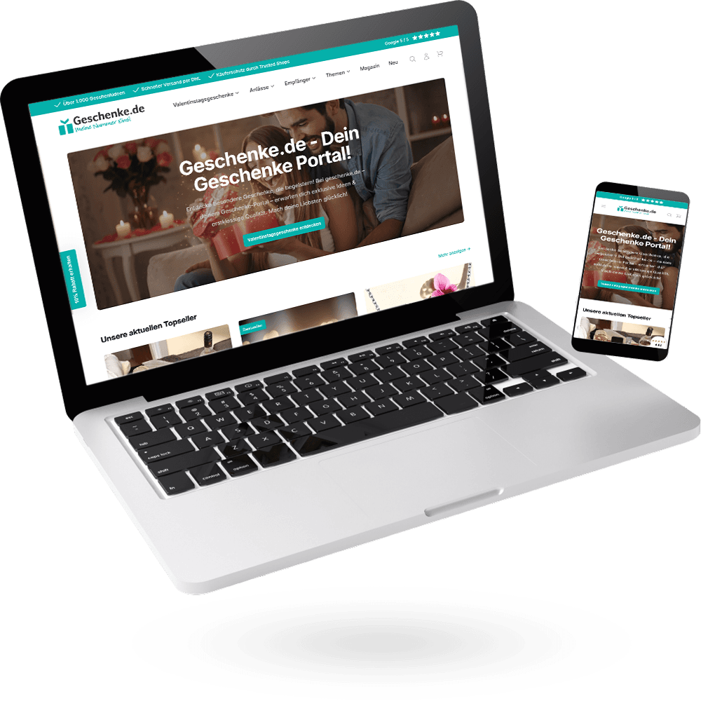 Geschenke.de Shopify Shop - Shopify-Freelancer Entwicklung