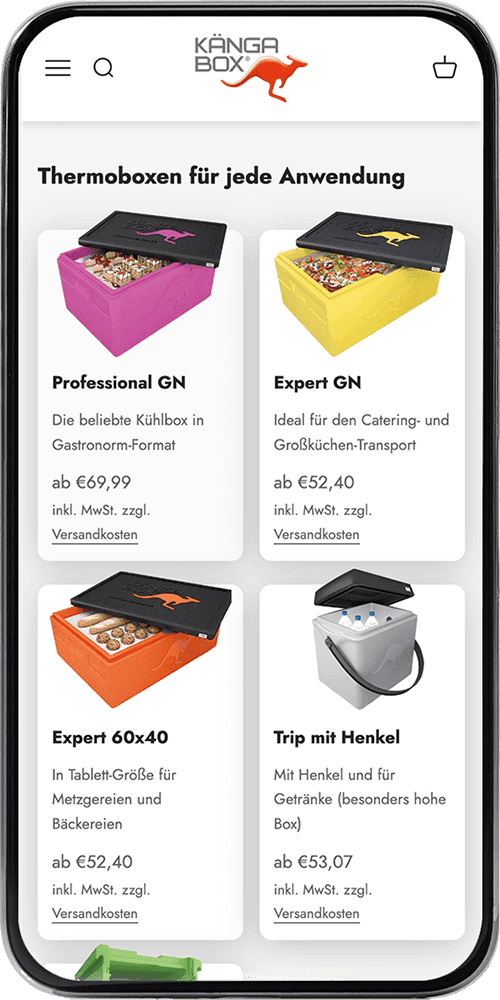 Kangabox Shopify Shop - Shopify Agentur Referenz